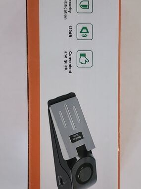 Silver and Black Doorstop Alarm